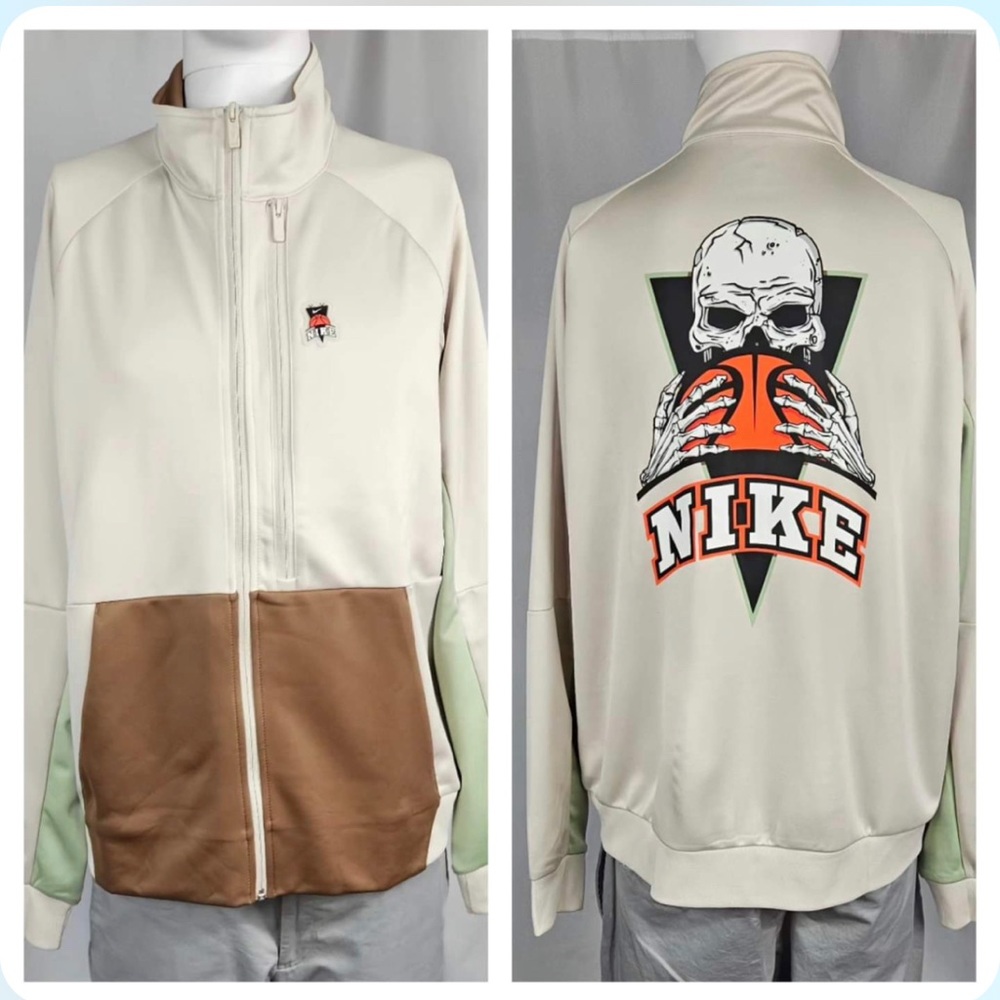 New XL Nike Zip Up Skull Gang Mint Green Track Jacket Coat - Picture 1 of 8
